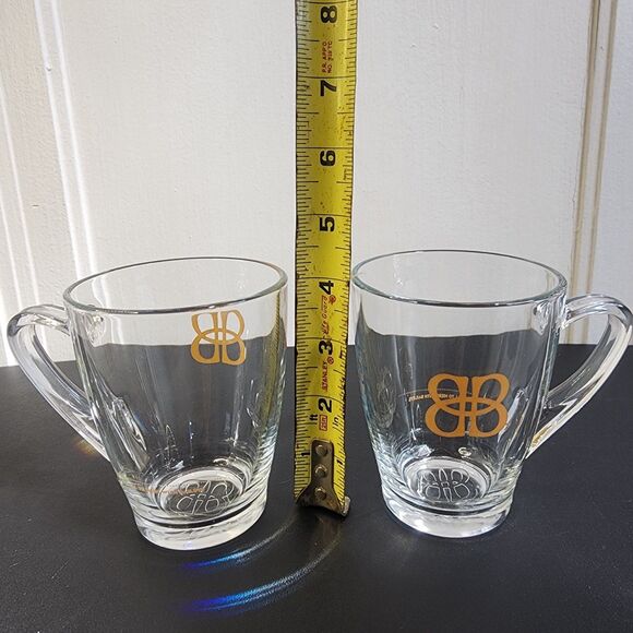 Set of 2 Bailey's Irish Cream Glass Mugs - Gold Logo & Fill Line - Picture 8 of 9
